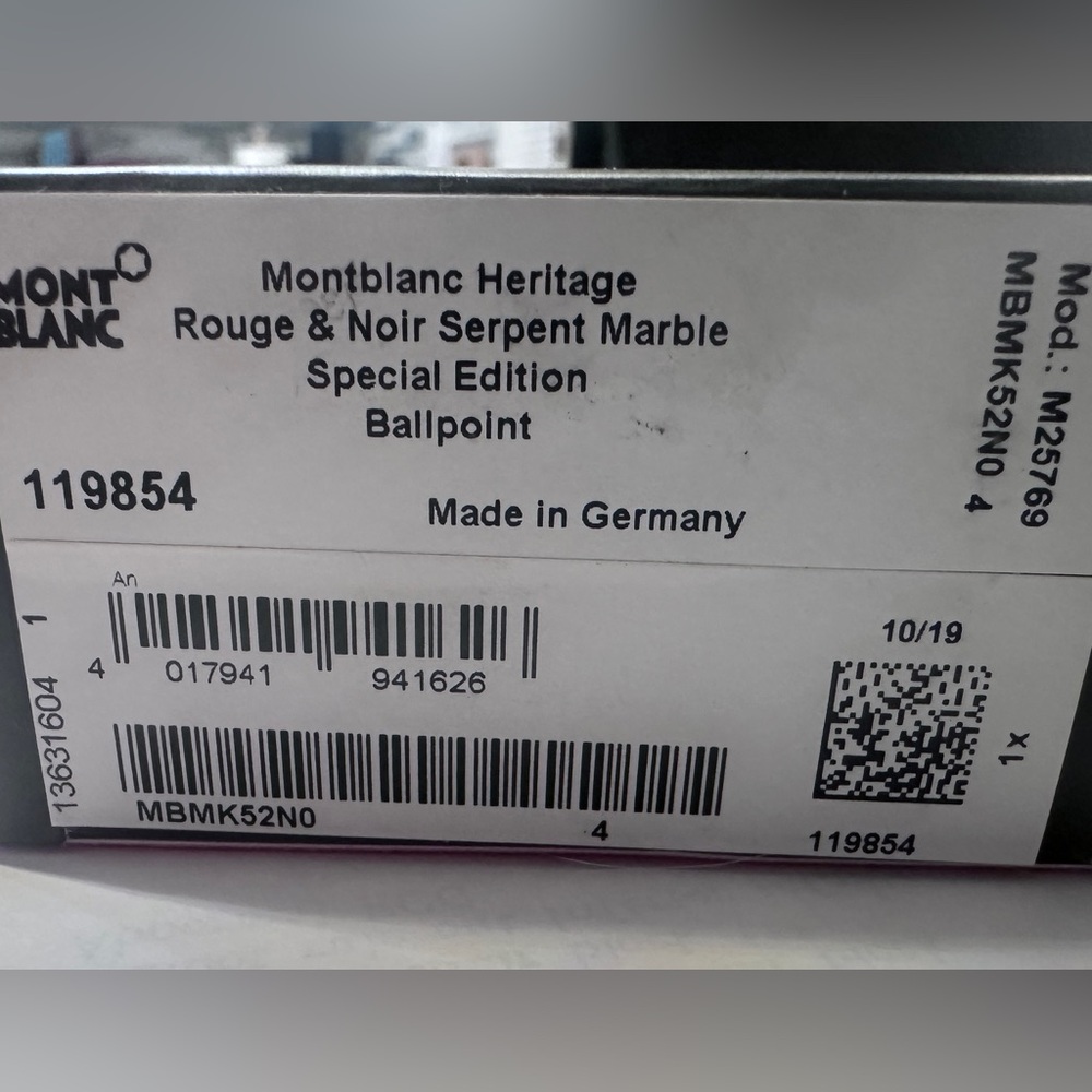 NIB Mont Blonc Heritage Rouge Et Noir Special Edition Roller Pen - Picture 4 of 10